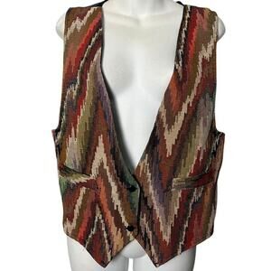 J Lewis Collections LTD Vintage Aztec Southwestern Western Vest Womens sz M